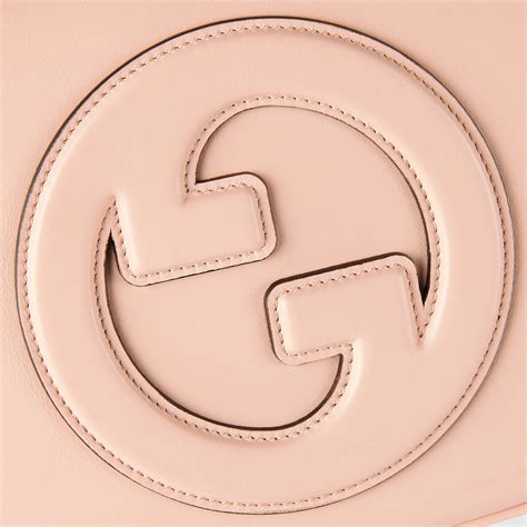 Mini borsa a spalla Gucci Blondie in pelle rosa chiaro 